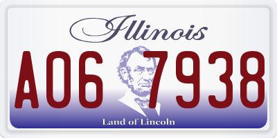 IL license plate A067938