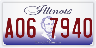 IL license plate A067940