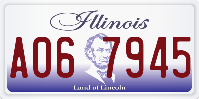 IL license plate A067945