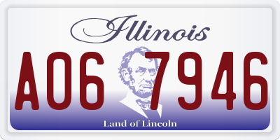 IL license plate A067946