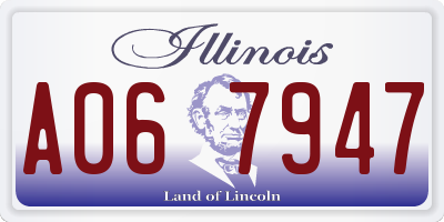 IL license plate A067947