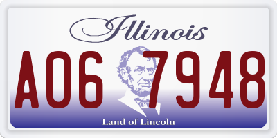 IL license plate A067948