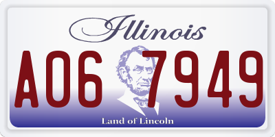 IL license plate A067949