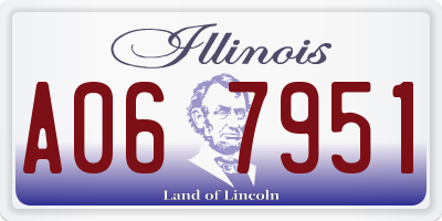IL license plate A067951