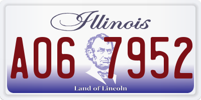 IL license plate A067952