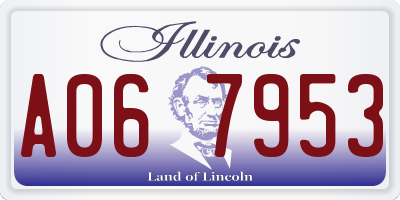 IL license plate A067953