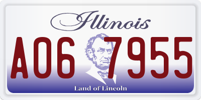 IL license plate A067955