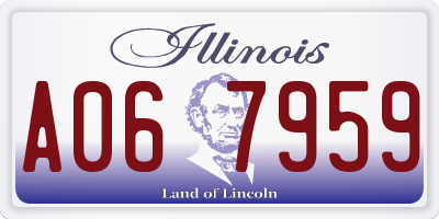 IL license plate A067959