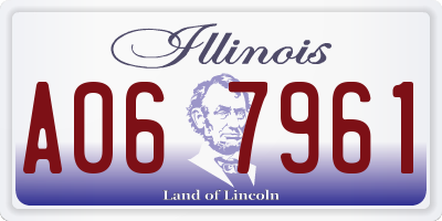 IL license plate A067961