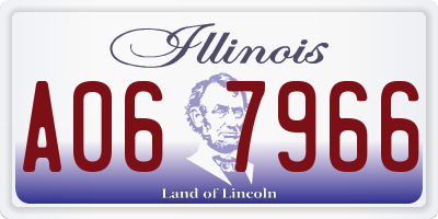 IL license plate A067966