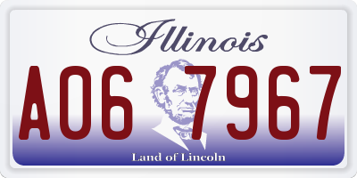IL license plate A067967