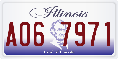 IL license plate A067971