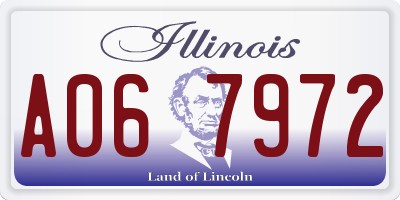 IL license plate A067972