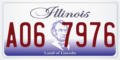 IL license plate A067976