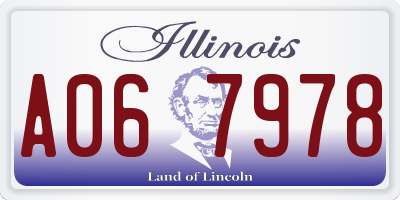 IL license plate A067978