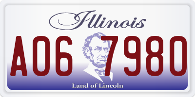 IL license plate A067980