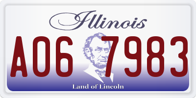 IL license plate A067983