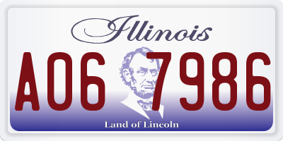 IL license plate A067986
