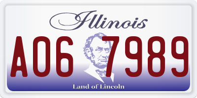 IL license plate A067989
