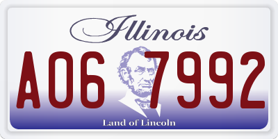 IL license plate A067992
