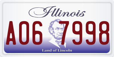 IL license plate A067998