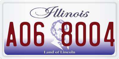 IL license plate A068004