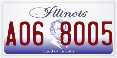 IL license plate A068005