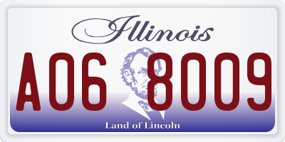 IL license plate A068009