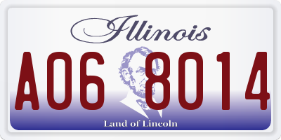 IL license plate A068014
