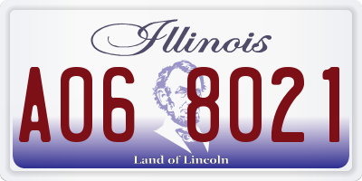 IL license plate A068021