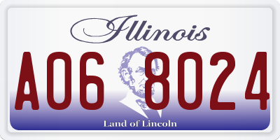 IL license plate A068024