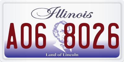 IL license plate A068026
