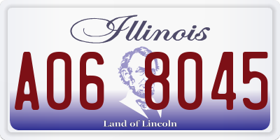 IL license plate A068045