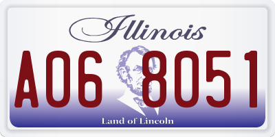 IL license plate A068051