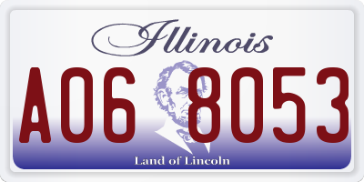 IL license plate A068053
