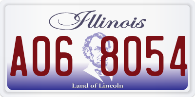 IL license plate A068054