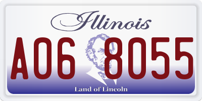 IL license plate A068055
