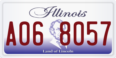 IL license plate A068057