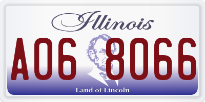 IL license plate A068066