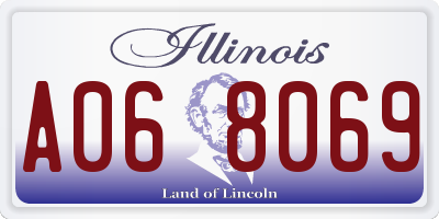 IL license plate A068069