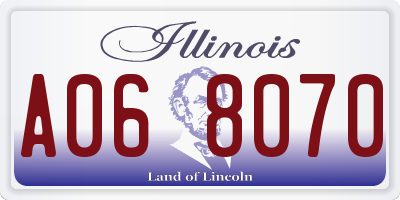IL license plate A068070