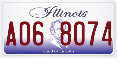IL license plate A068074
