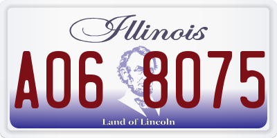 IL license plate A068075