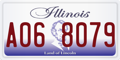 IL license plate A068079