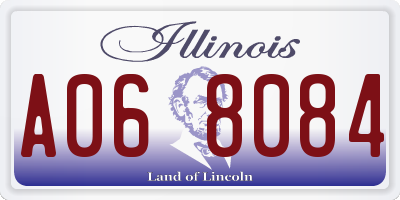 IL license plate A068084