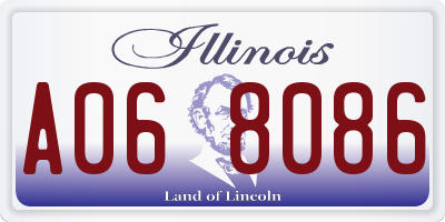 IL license plate A068086