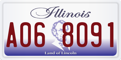 IL license plate A068091