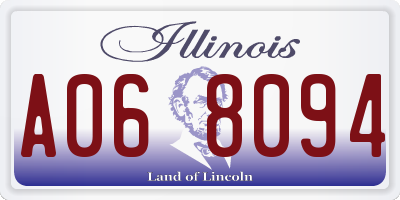 IL license plate A068094