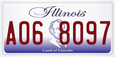 IL license plate A068097