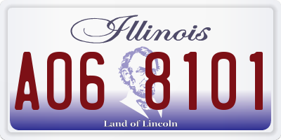 IL license plate A068101